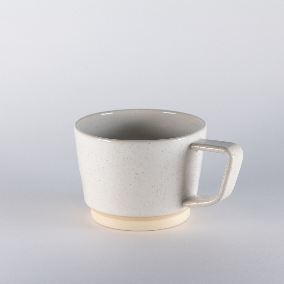 Plains Mug, White with Specs