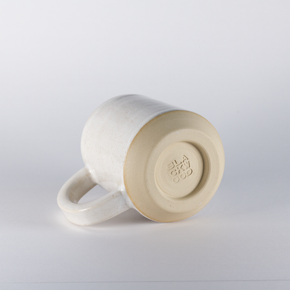 Standard Mug | Thicker Handle, White with Speckles