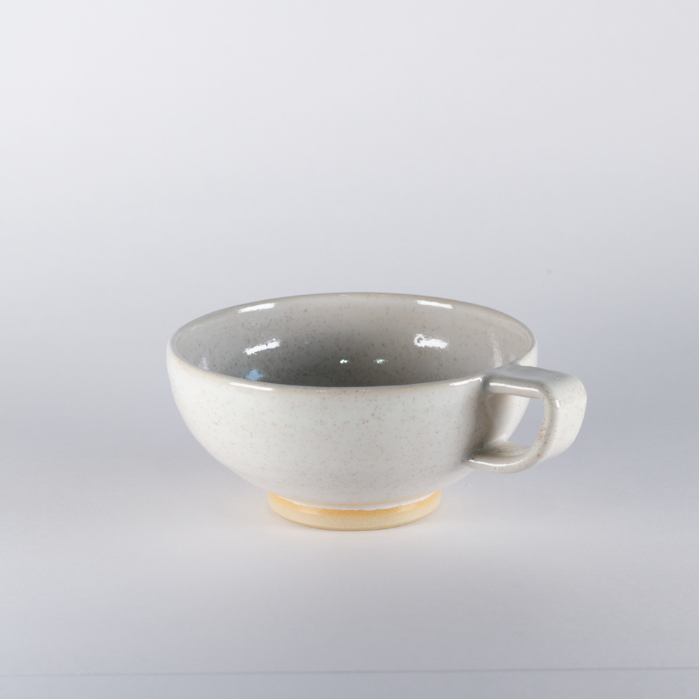 Cappuccino Cup, White with Speckles