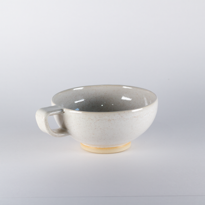 Cappuccino Cup, White with Speckles