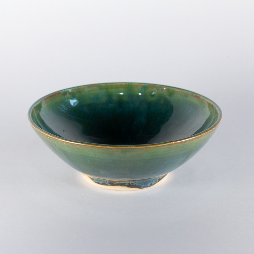 Small Bowl, Gun Metal Green
