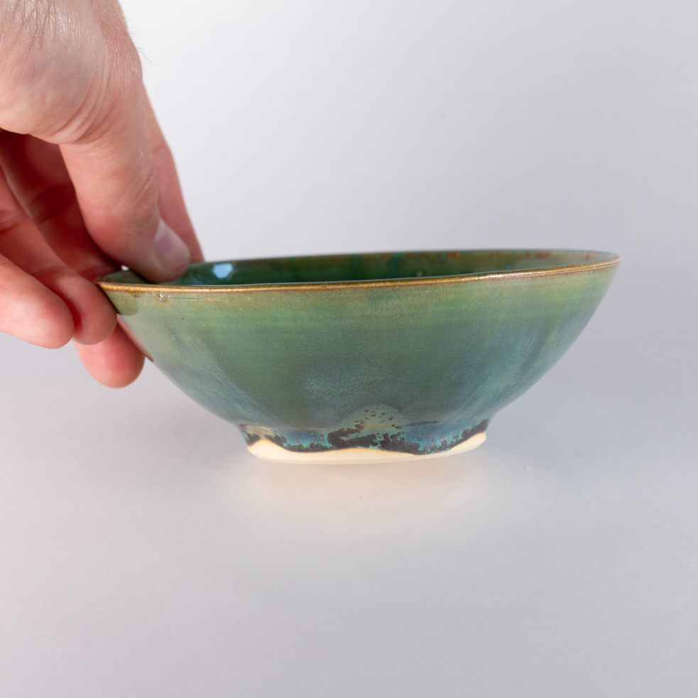 Small Bowl, Gun Metal Green