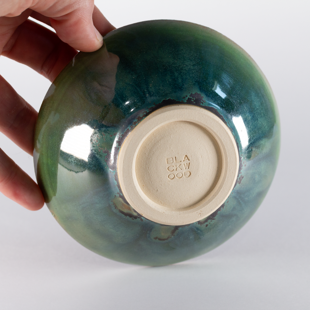 Small Bowl, Gun Metal Green