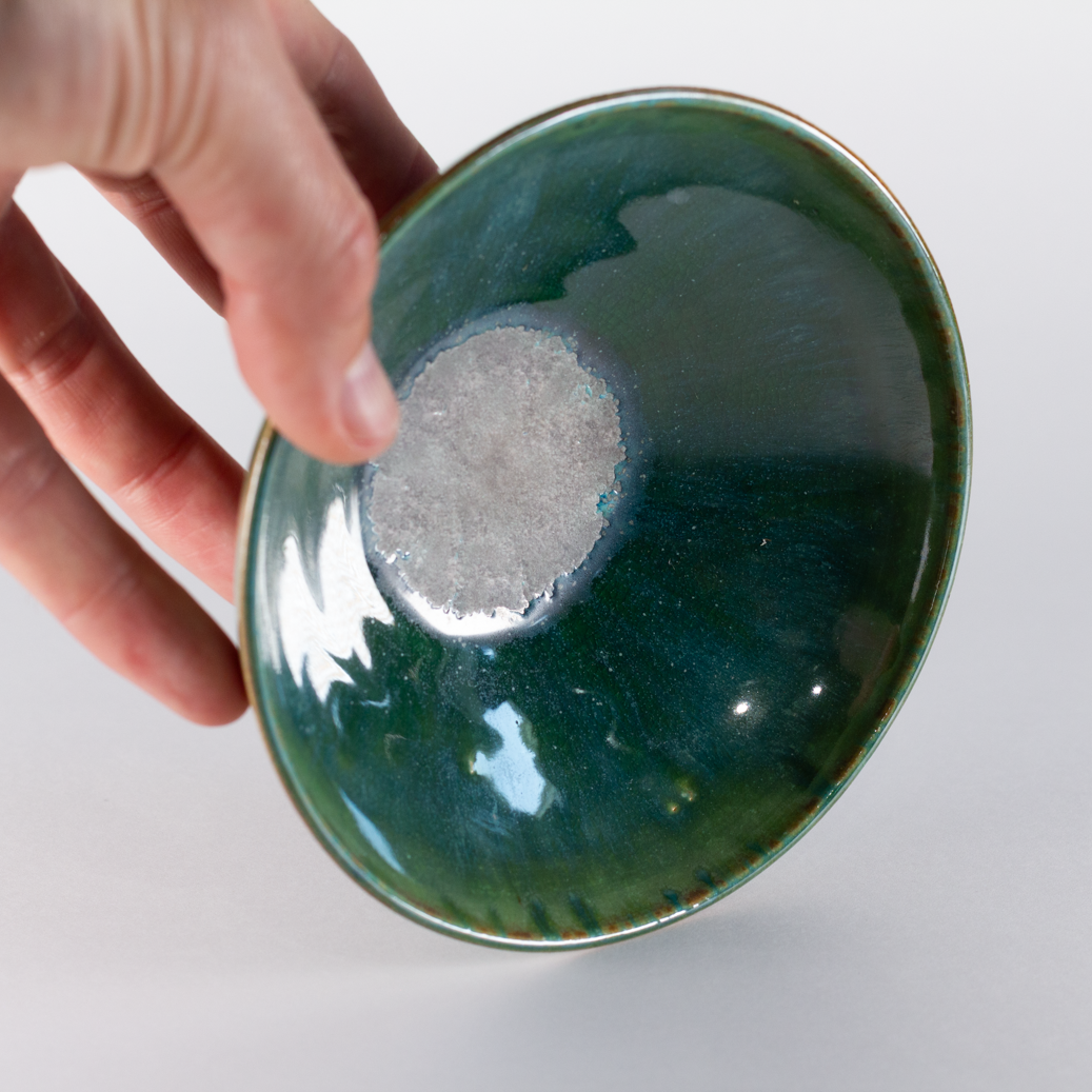 Small Bowl, Gun Metal Green