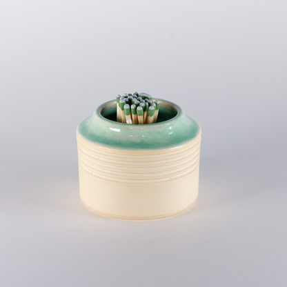 Matchstick Holder, Creamy Mint