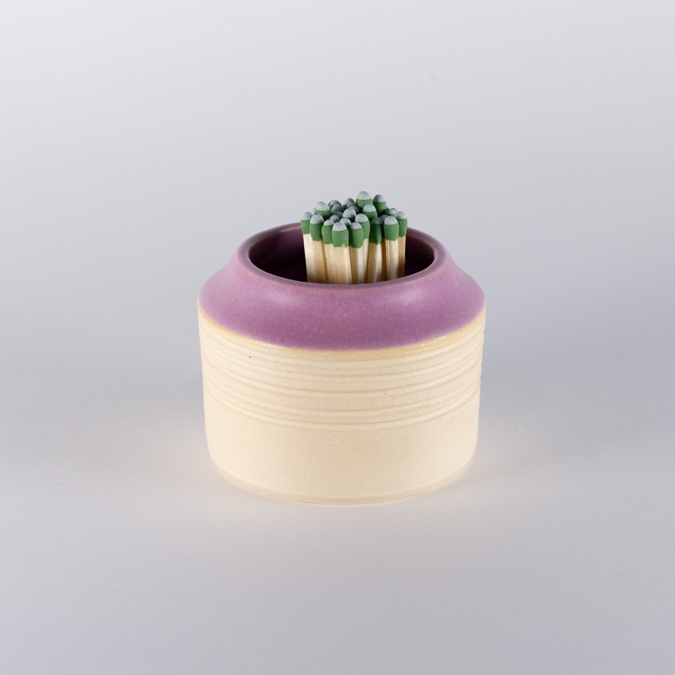 Matchstick Holder, Lilac