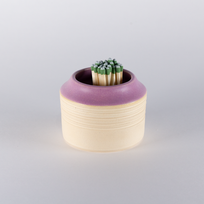 Matchstick Holder, Lilac