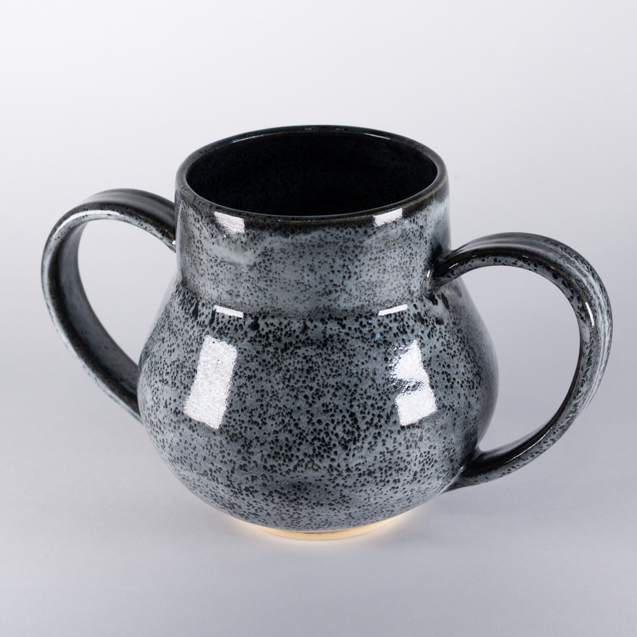 Dual Handled Vase, Charcoal