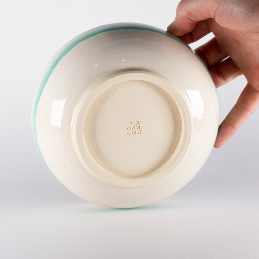 Standard Bowl, Mint Stripe