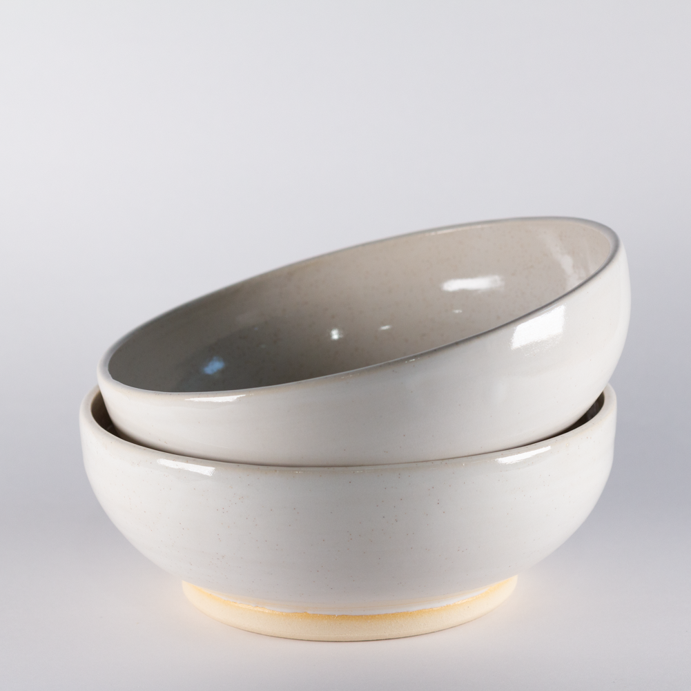 Standard Bowl, White with Speckles