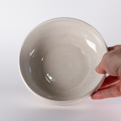 Standard Bowl, White with Speckles