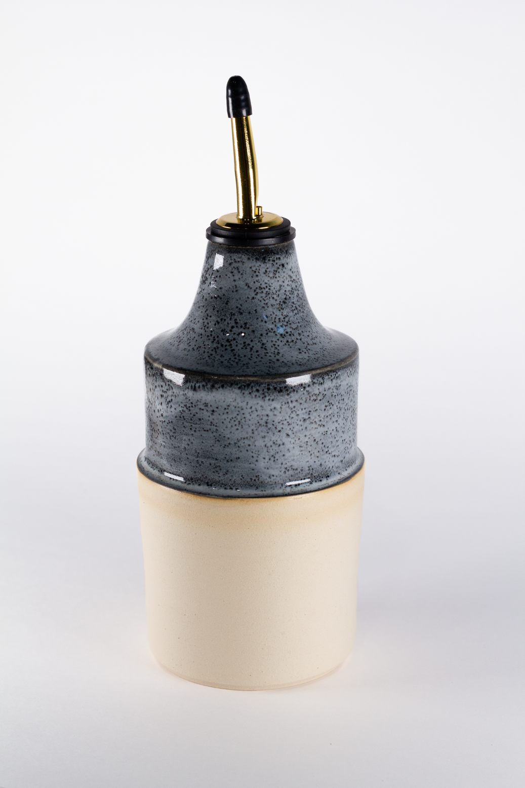 Large Oil Bottle, Charcoal