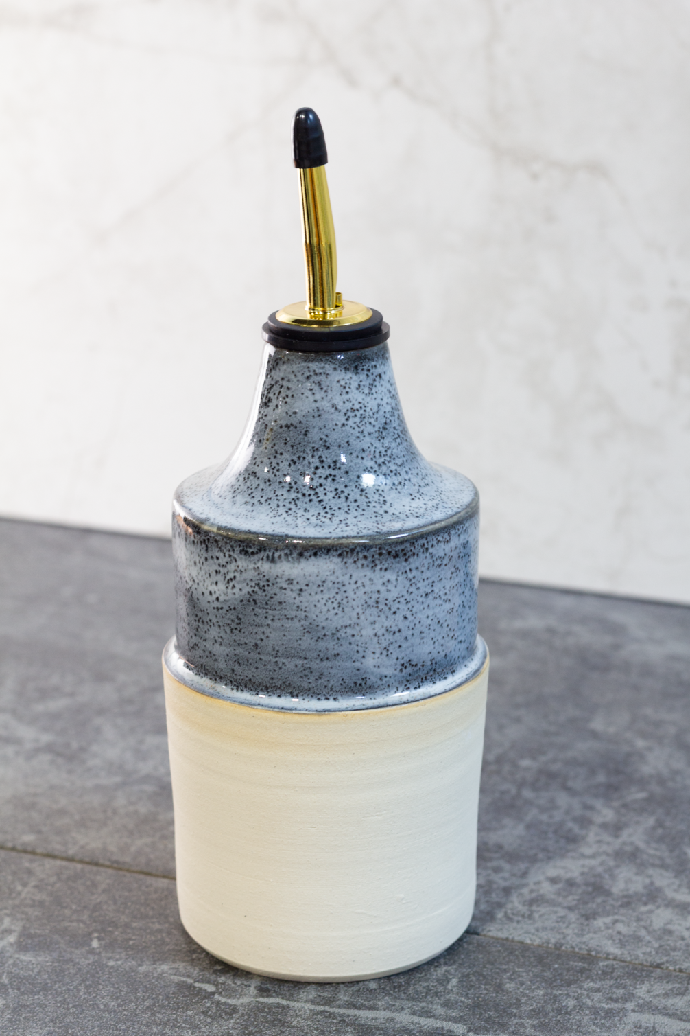 Large Oil Bottle, Charcoal