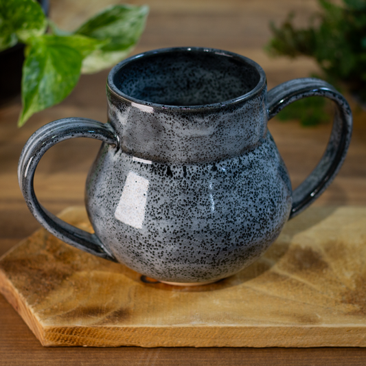 Dual Handled Vase, Charcoal
