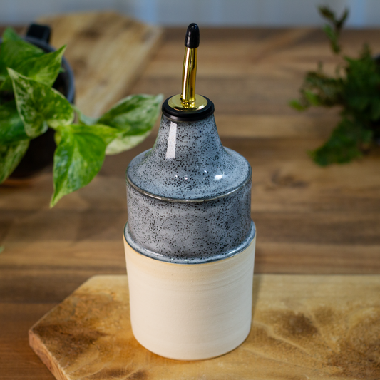Large Oil Bottle, Charcoal