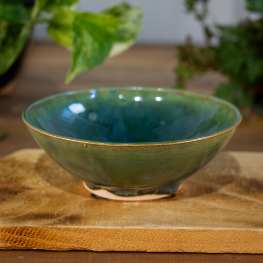 Small Bowl, Gun Metal Green