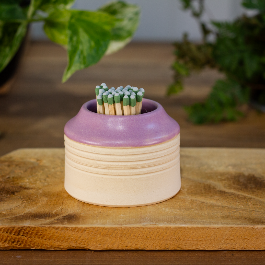 Matchstick Holder, Lilac