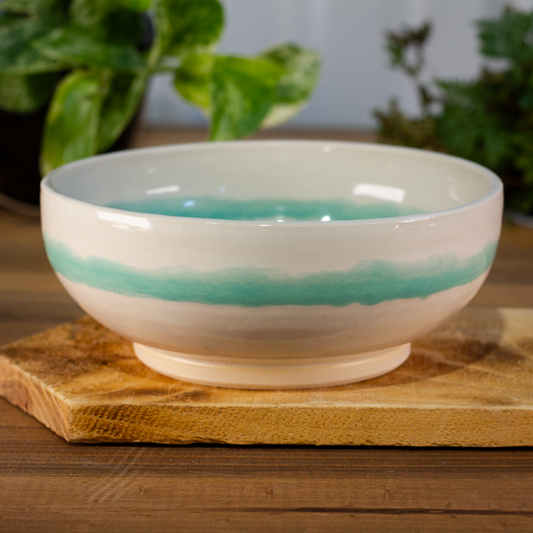 Standard Bowl, Mint Stripe